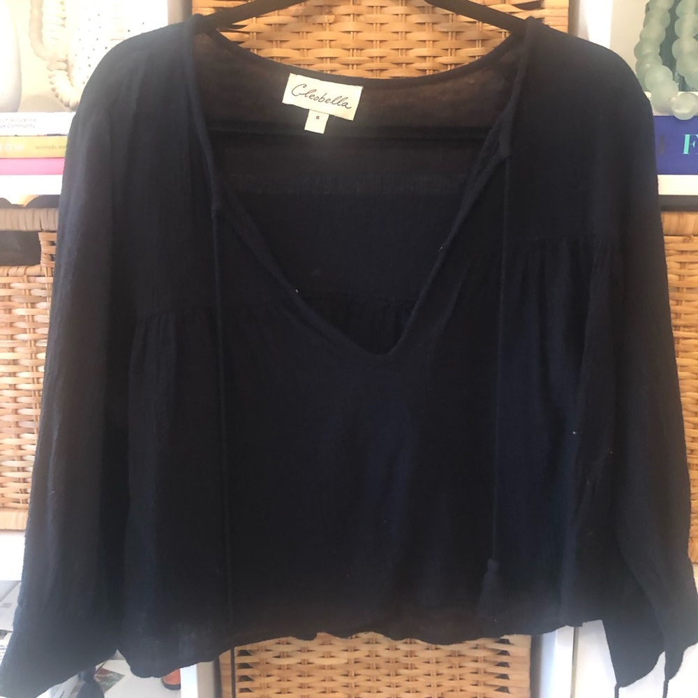 Cleobella Black Long Sleeve with Tassels size S
